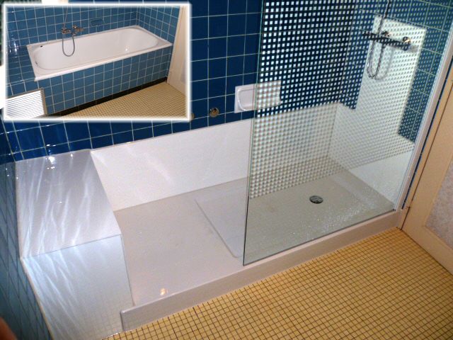 Remplacement de baignoire par une cabine de douche