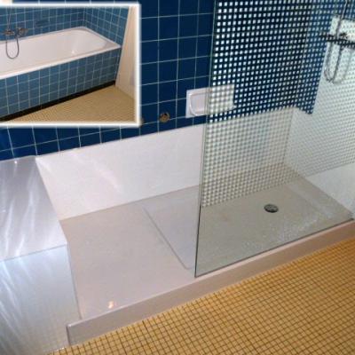 Remplacement de baignoire par une cabine de douche